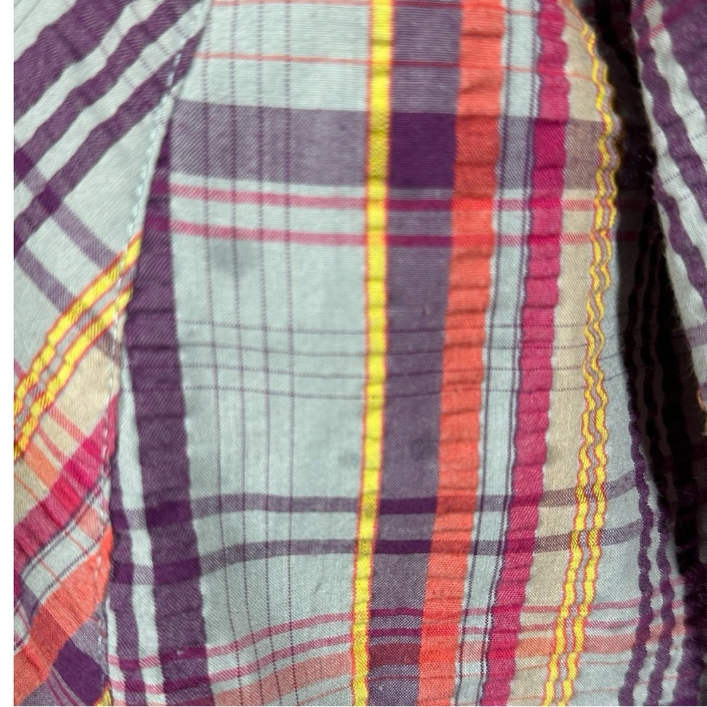 Ivy Jane Plaid Tunic / Dress Size Large 324112 Embroidered 3/4 Bell Sleeves - Picture 8 of 10